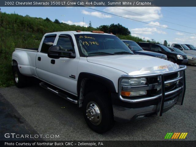 2002 Chevrolet Silverado 3500 LT Crew Cab 4x4 Dually in Summit White