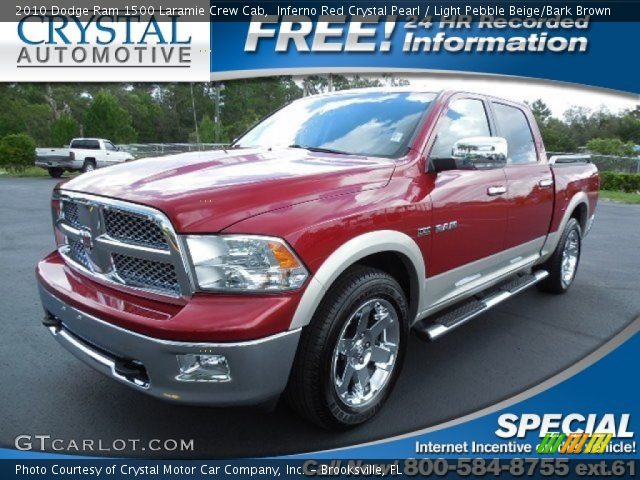 2010 Dodge Ram 1500 Laramie Crew Cab in Inferno Red Crystal Pearl