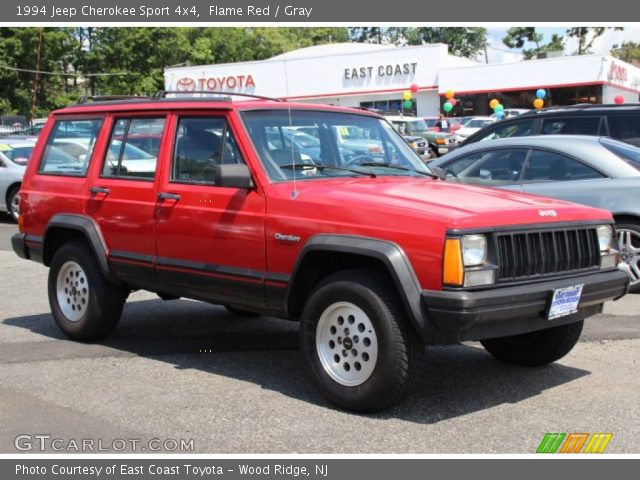 Flame Red 1994 Jeep Cherokee Sport 4x4 Gray Interior