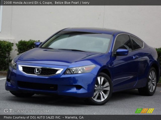 2008 Honda Accord EX-L Coupe in Belize Blue Pearl