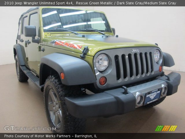 2010 Jeep Wrangler Unlimited Sport 4x4 in Rescue Green Metallic