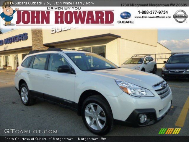2014 Subaru Outback 2.5i in Satin White Pearl