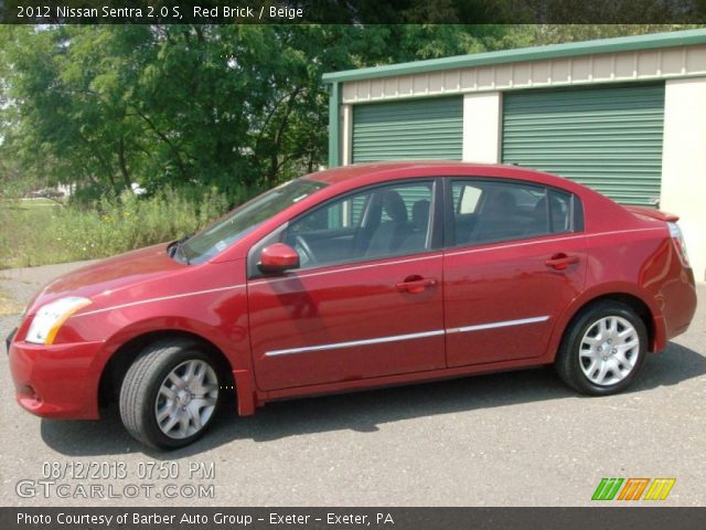 2012 Nissan Sentra 2.0 S in Red Brick