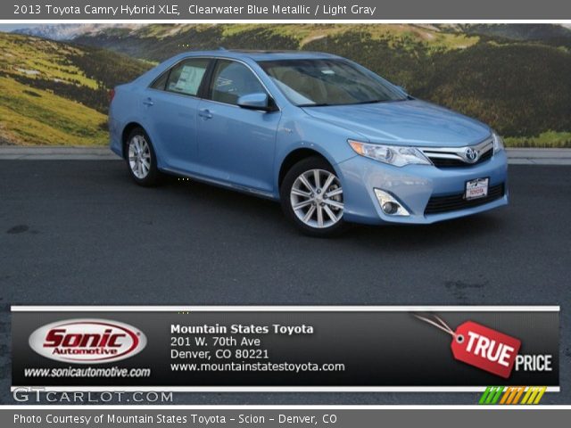 2013 Toyota Camry Hybrid XLE in Clearwater Blue Metallic