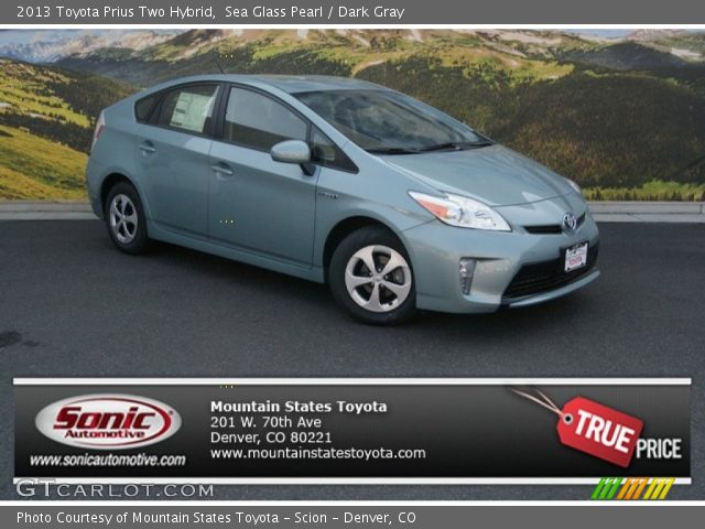 2013 Toyota Prius Two Hybrid in Sea Glass Pearl