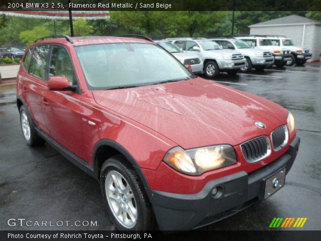2004 BMW X3 2.5i in Flamenco Red Metallic