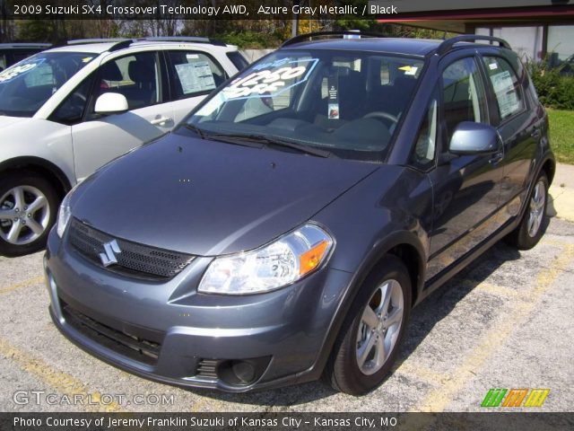 2009 Suzuki SX4 Crossover Technology AWD in Azure Gray Metallic