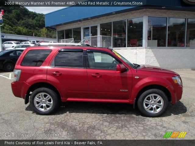 2008 Mercury Mariner V6 Premier 4WD in Vivid Red Metallic