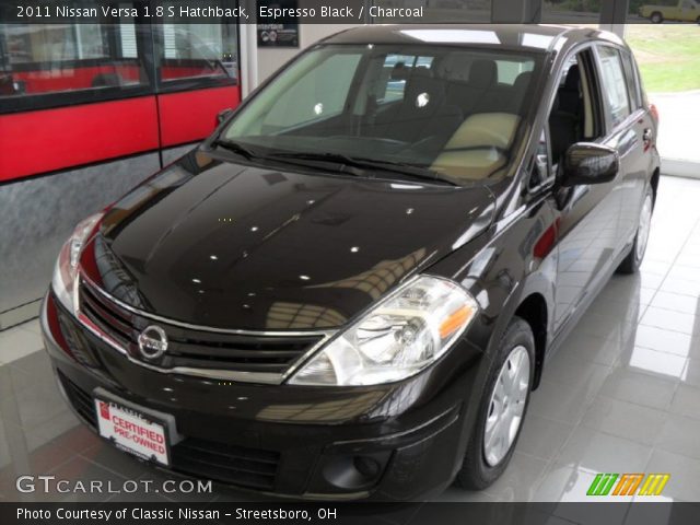 2011 Nissan Versa 1.8 S Hatchback in Espresso Black