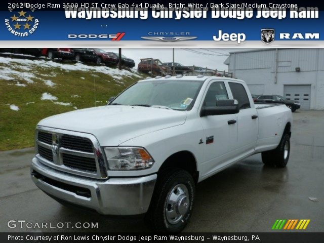 2012 Dodge Ram 3500 HD ST Crew Cab 4x4 Dually in Bright White