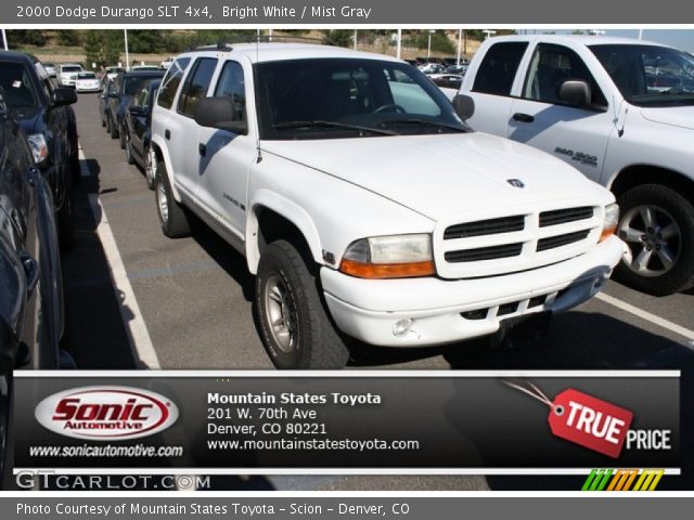 2000 Dodge Durango SLT 4x4 in Bright White