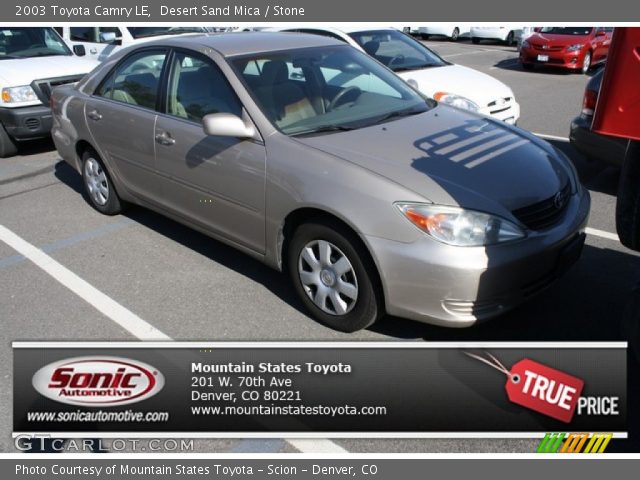 2003 Toyota Camry LE in Desert Sand Mica