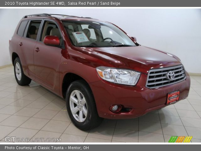 2010 Toyota Highlander SE 4WD in Salsa Red Pearl