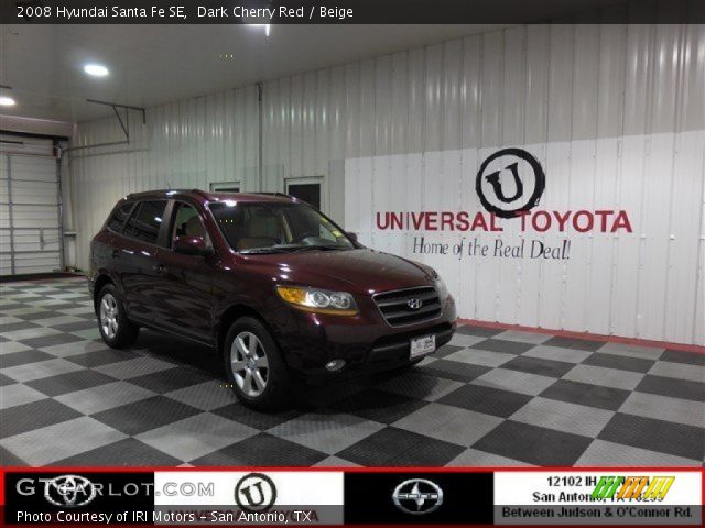 2008 Hyundai Santa Fe SE in Dark Cherry Red