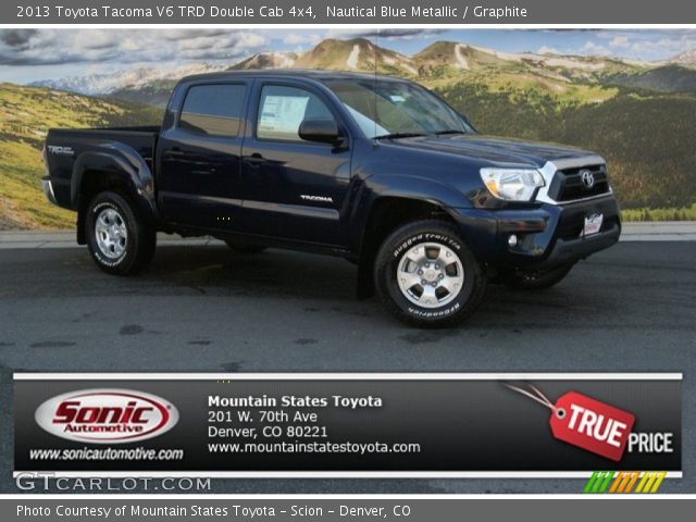 2013 Toyota Tacoma V6 TRD Double Cab 4x4 in Nautical Blue Metallic
