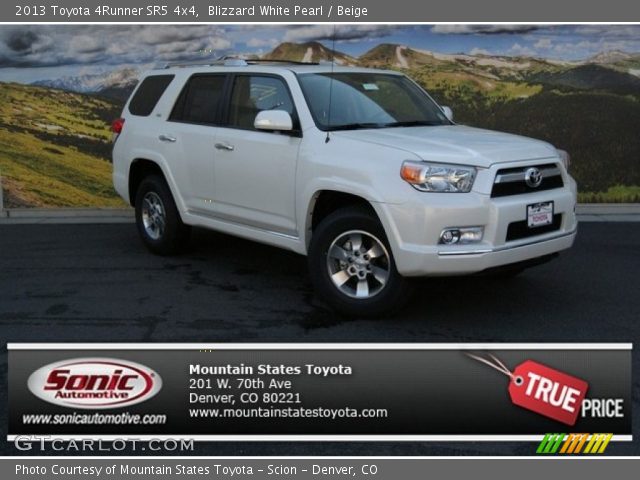 2013 Toyota 4Runner SR5 4x4 in Blizzard White Pearl