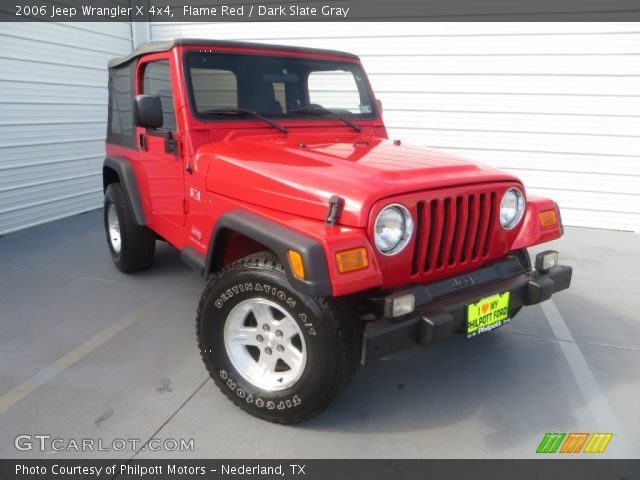 2006 Jeep Wrangler X 4x4 in Flame Red
