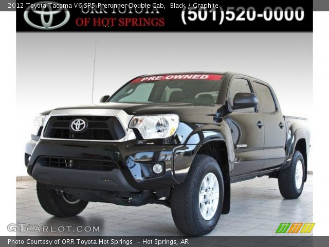 2012 Toyota Tacoma V6 SR5 Prerunner Double Cab in Black