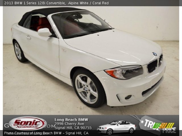 2013 BMW 1 Series 128i Convertible in Alpine White