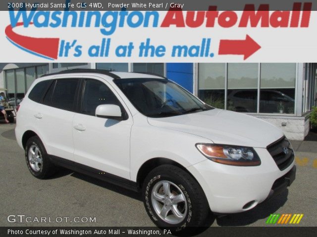 2008 Hyundai Santa Fe GLS 4WD in Powder White Pearl