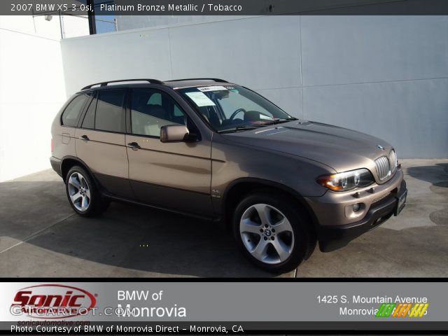 2007 BMW X5 3.0si in Platinum Bronze Metallic