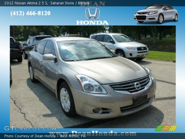 2012 Nissan Altima 2.5 S in Saharan Stone