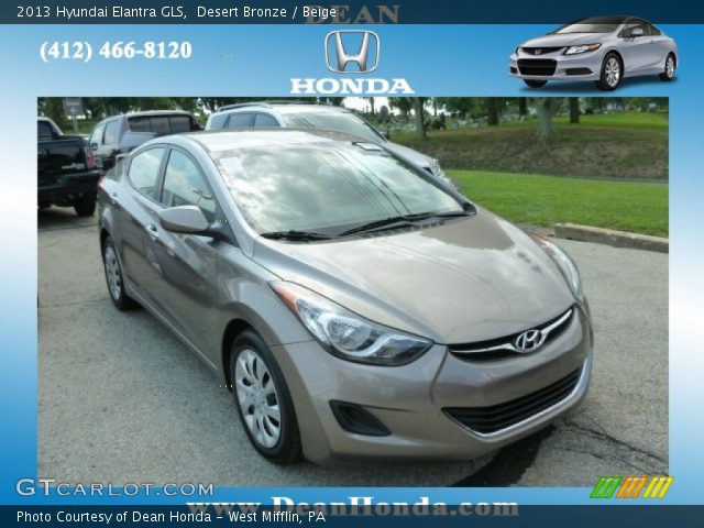 2013 Hyundai Elantra GLS in Desert Bronze