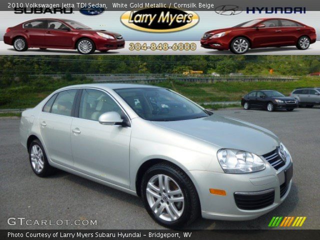 2010 Volkswagen Jetta TDI Sedan in White Gold Metallic