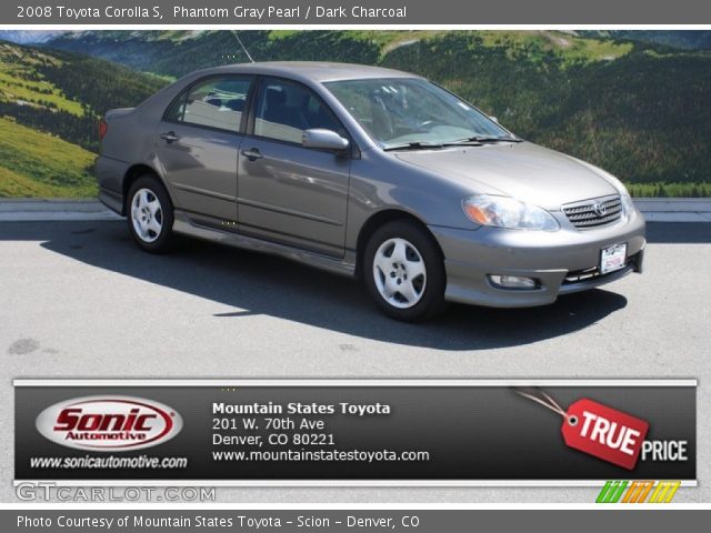 2008 Toyota Corolla S in Phantom Gray Pearl