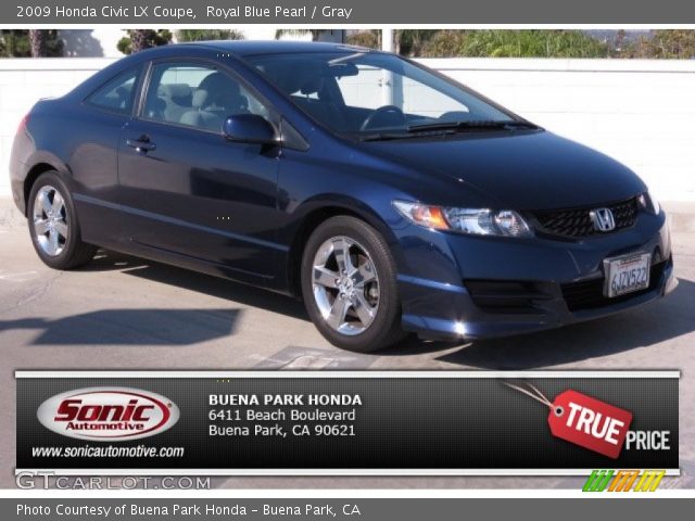 2009 Honda Civic LX Coupe in Royal Blue Pearl