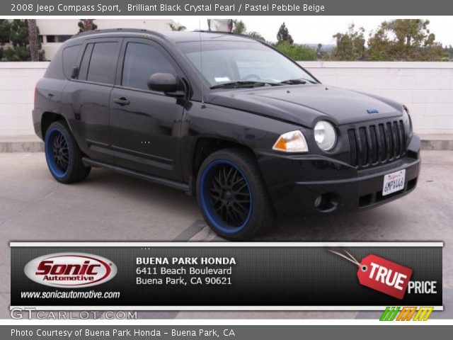 2008 Jeep Compass Sport in Brilliant Black Crystal Pearl