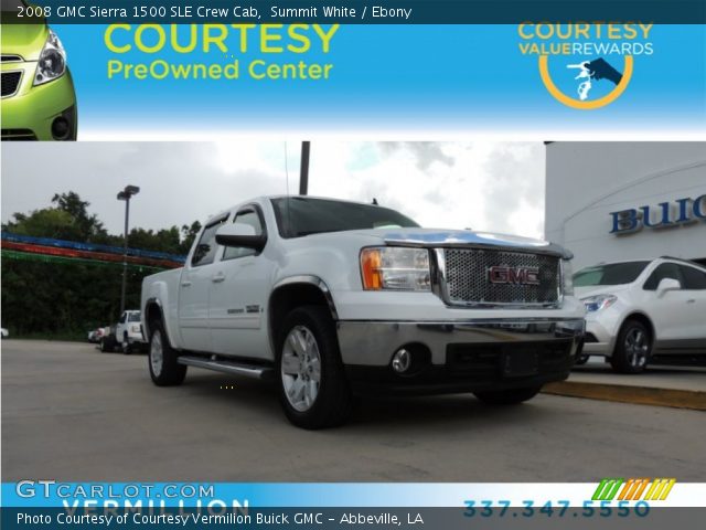 2008 GMC Sierra 1500 SLE Crew Cab in Summit White