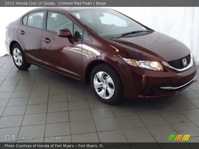 2013 Honda Civic LX Sedan in Crimson Red Pearl