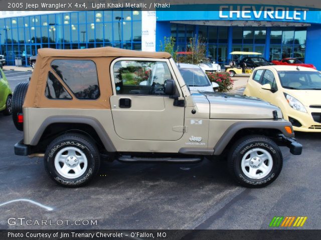 2005 Jeep Wrangler X 4x4 in Light Khaki Metallic