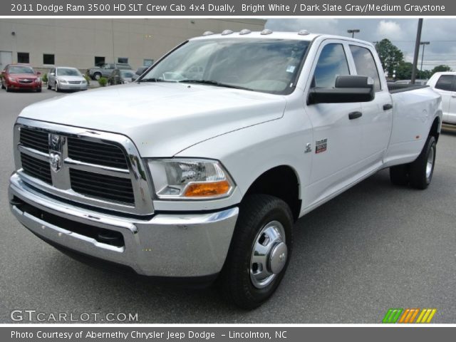 2011 Dodge Ram 3500 HD SLT Crew Cab 4x4 Dually in Bright White