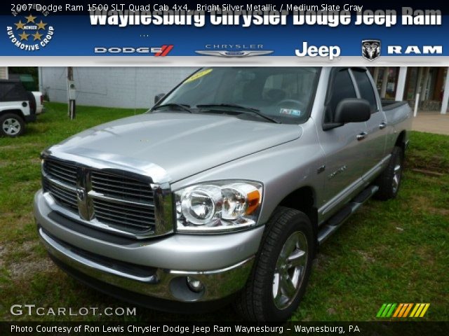 2007 Dodge Ram 1500 SLT Quad Cab 4x4 in Bright Silver Metallic