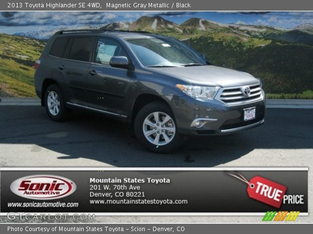 2013 Toyota Highlander SE 4WD in Magnetic Gray Metallic