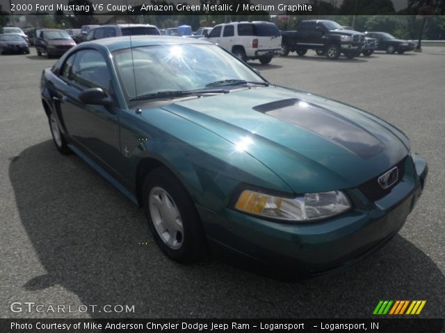 2000 Ford Mustang V6 Coupe in Amazon Green Metallic