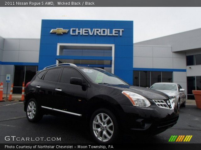 2011 Nissan Rogue S AWD in Wicked Black