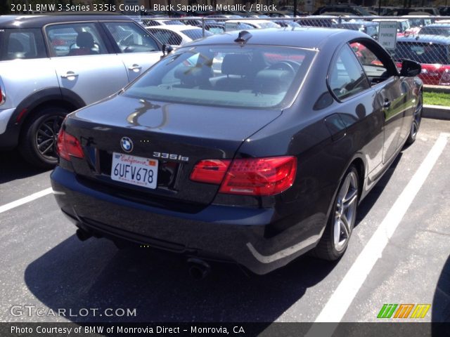 2011 BMW 3 Series 335is Coupe in Black Sapphire Metallic