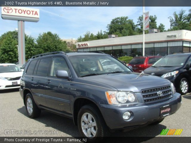 2002 Toyota Highlander V6 4WD in Bluestone Metallic