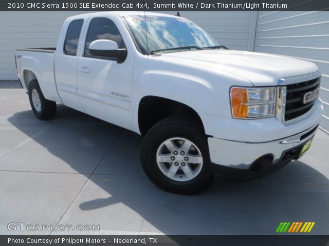 2010 GMC Sierra 1500 SLE Extended Cab 4x4 in Summit White