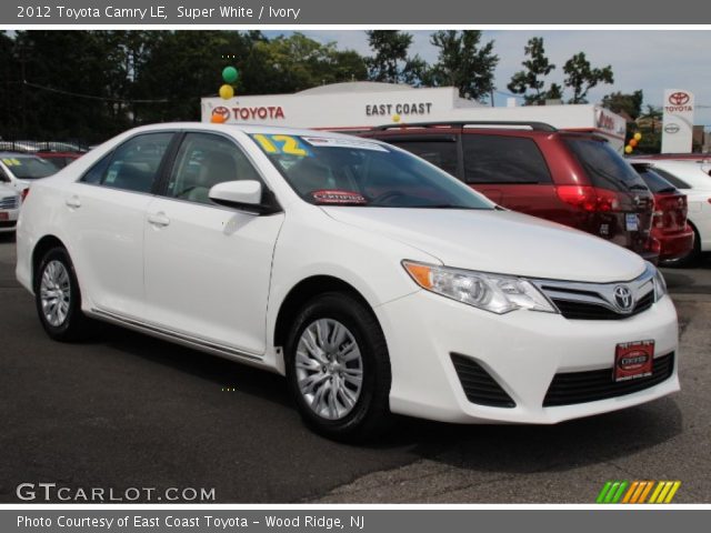2012 Toyota Camry LE in Super White