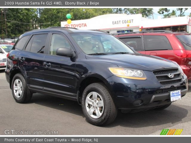 2009 Hyundai Santa Fe GLS 4WD in Ebony Black