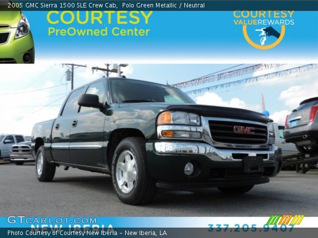 2005 GMC Sierra 1500 SLE Crew Cab in Polo Green Metallic