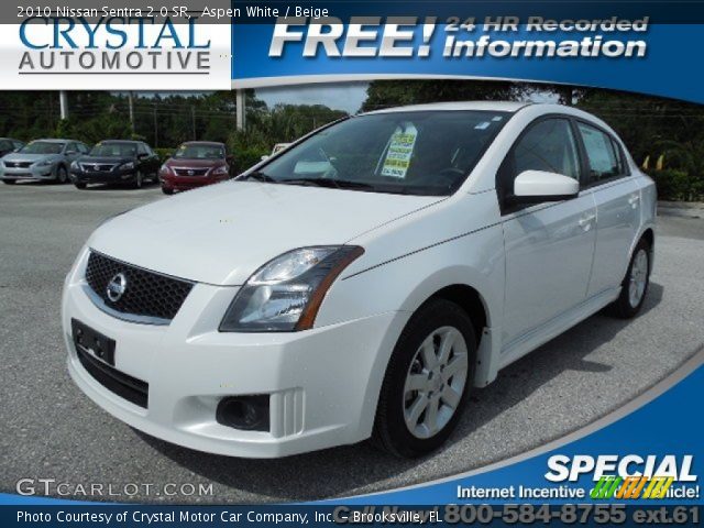 2010 Nissan Sentra 2.0 SR in Aspen White