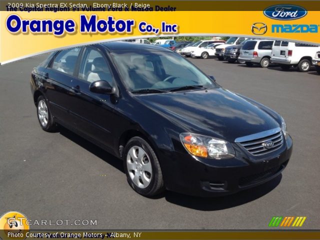 2009 Kia Spectra EX Sedan in Ebony Black
