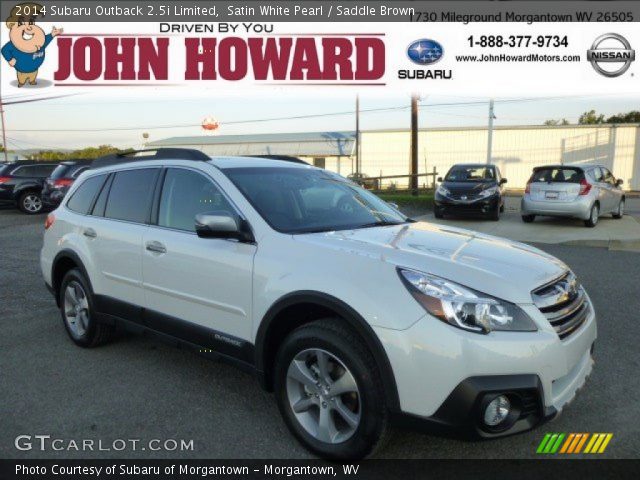 2014 Subaru Outback 2.5i Limited in Satin White Pearl