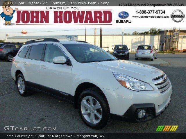 2014 Subaru Outback 2.5i Premium in Satin White Pearl
