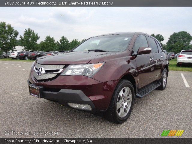 2007 Acura MDX Technology in Dark Cherry Red Pearl